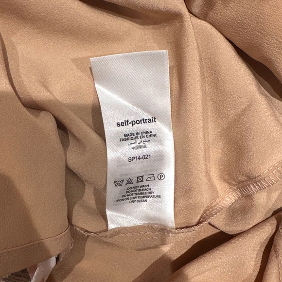 Self-Portrait 3D Floral Lace Peplum Dress - Picture 7 of 7